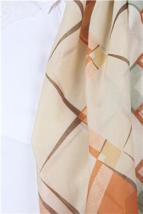 Cotton & Silk Şal 3640-9 Turuncu