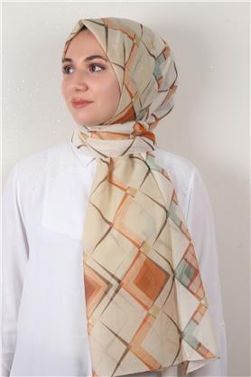 Cotton & Silk Şal 3640-9 Turuncu