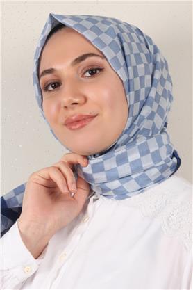 Cotton & Silk Şal 3641-1 Mavi