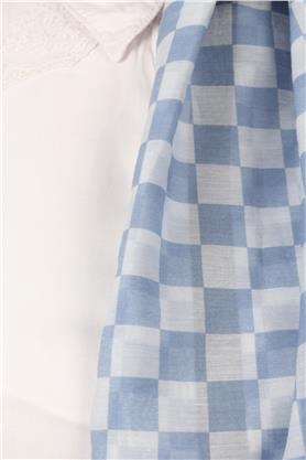 Cotton & Silk Şal 3641-1 Mavi
