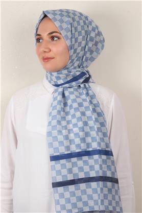 Cotton & Silk Şal 3641-1 Mavi