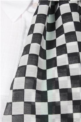 Cotton & Silk Şal 3641-12 Siyah