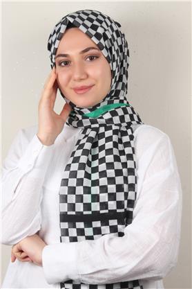 Cotton & Silk Şal 3641-12 Siyah