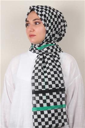 Cotton & Silk Şal 3641-12 Siyah