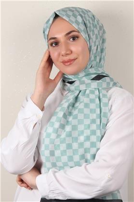 Cotton & Silk Şal 3641-3 Su Mavisi