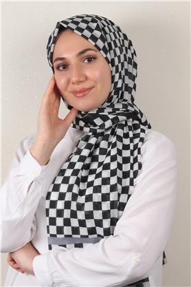 Cotton & Silk Şal 3641-4 Siyah