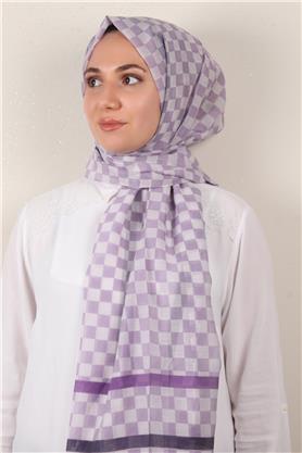 Cotton & Silk Şal 3641-5 Lila