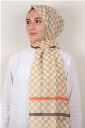 Cotton & Silk Şal 3641-6 Gold