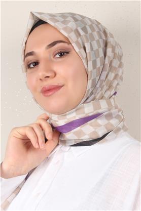 Cotton & Silk Şal 3641-7 Bej