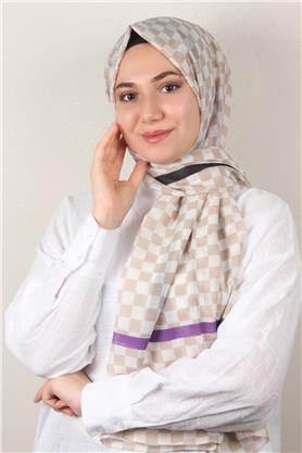 Cotton & Silk Şal 3641-7 Bej