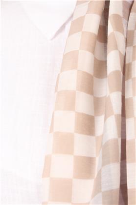 Cotton & Silk Şal 3641-7 Bej