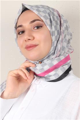 Cotton & Silk Şal 3641-8 Gri