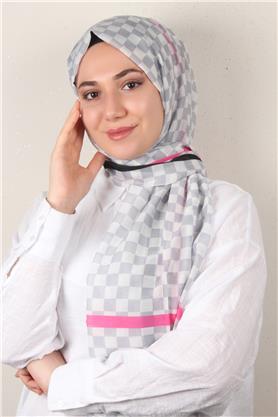 Cotton & Silk Şal 3641-8 Gri
