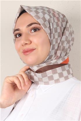 Cotton & Silk Şal 3641-9 Sütlü Kahve