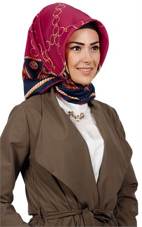 102-0020-01 U.S POLO ASSN EŞARP MERCAN LACİVERT