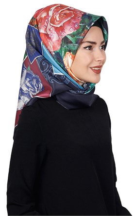 Piramit Tafta Dijital Eşarp 1918-7