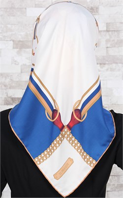 102-0028-02 U.S POLO ASSN EŞARP KREM LACİVERT