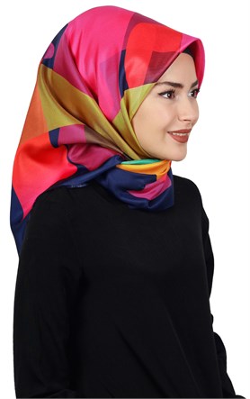 Piramit Tafta Dijital Eşarp 1917-8