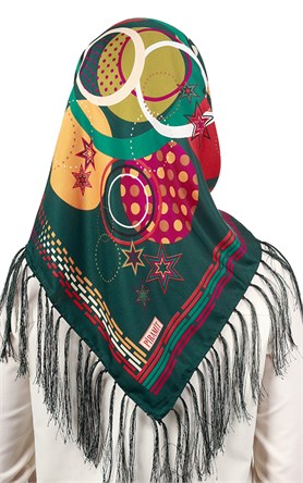 111-0019-04 PİRAMİT PÜSKÜLLÜ EŞARP