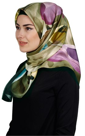 Piramit Tafta Dijital Eşarp 1911-10