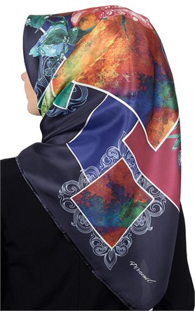 Piramit Tafta Dijital Eşarp 1918-7