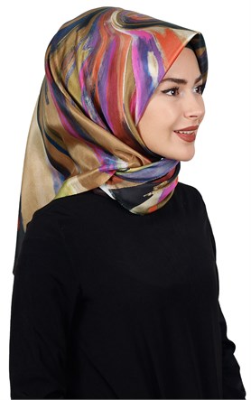 Piramit Tafta Dijital Eşarp 1913-7