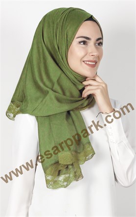 Dantelli Paşmina Şal 1243-12