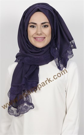 Dantelli Paşmina Şal 1243-14