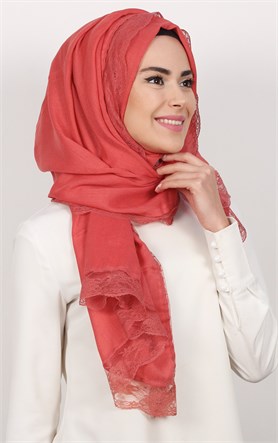 Dantelli Paşmina Şal 1243-16