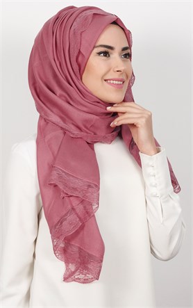 Dantelli Paşmina Şal 1243-21