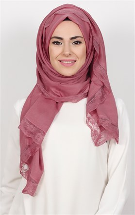 Dantelli Paşmina Şal 1243-21