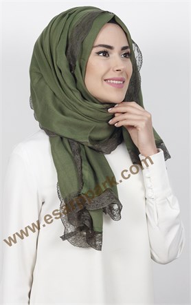 Dantelli Paşmina Şal 1243-24