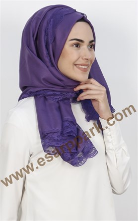 Dantelli Paşmina Şal 1243-56