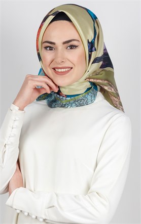 Piramit Tafta Dijital Eşarp 1923-6