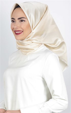Delux Tafta Eşarp 1000-23 Krem