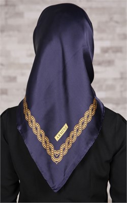 7486-05 ARMİNE İPEK EŞARP 2015 YAZ LACİVERET GOLD