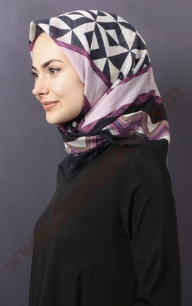 Desenli Fileli Coton Eşarp 1732-6