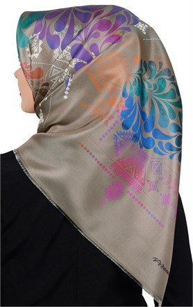 Piramit Tafta Dijital Eşarp 1915-5