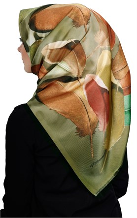 Piramit Tafta Dijital Eşarp 1911-9