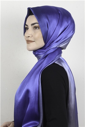 Diamond Degrade Janjan Şal 2728-14 Saks Mavi