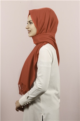 Kalın Paşmina Şal 520-0001-45 Nar Çiçeği