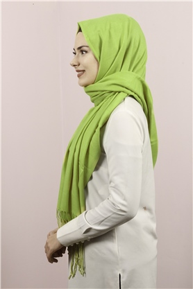 Kalın Paşmina Şal 520-0001-46 Fıstık Yeşili