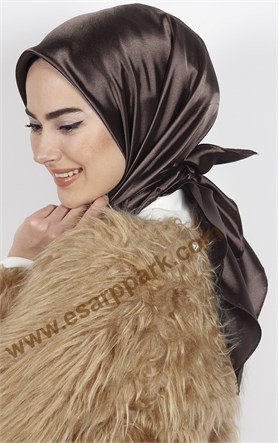 Düz Renk Saten Eşarp 1041-17
