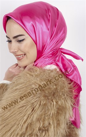 Düz Renk Saten Eşarp 1041-21