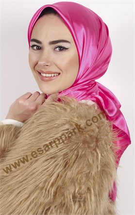 Düz Renk Saten Eşarp 1041-21