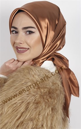 Düz Renk Saten Eşarp 1041-24