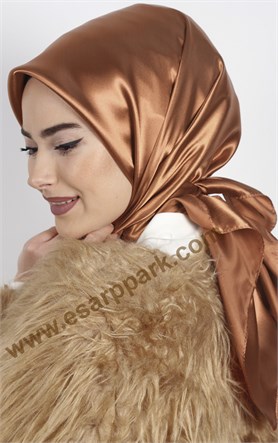 Düz Renk Saten Eşarp 1041-24