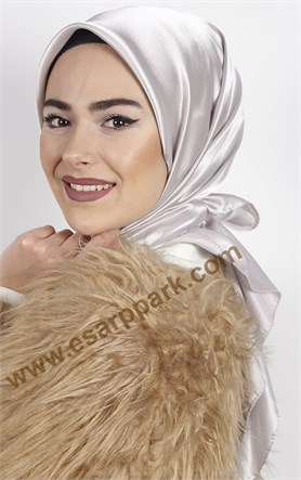 Düz Renk Saten Eşarp 1041-27
