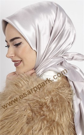 Düz Renk Saten Eşarp 1041-27