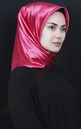 Düz Renk Saten Eşarp 1041-3